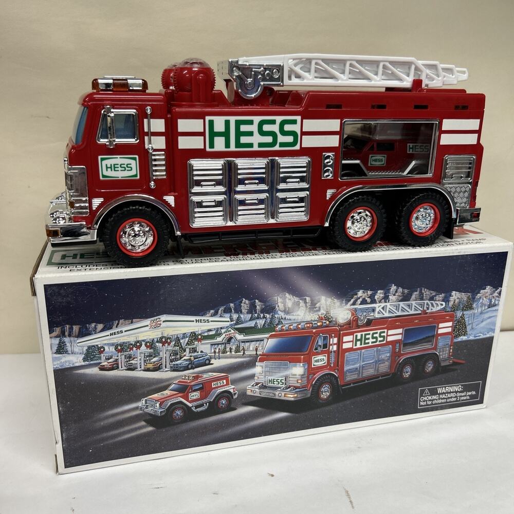 Hess Truck 2005 Emergency Truck With Rescue Vehicle Nos Vintage Firetruck